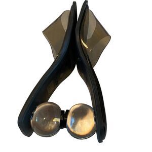 Bar III Black Slip On Glass Ball Heeled Sandals in Ladies Sz 10.5